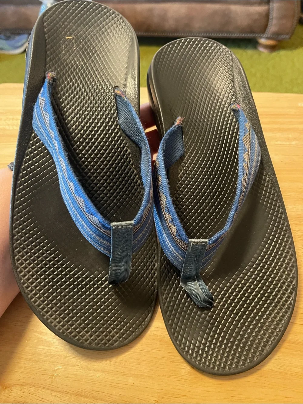 Chaco Flip EcoTread Men's 9M Blue Textile Outdoor Sandals Lightweight